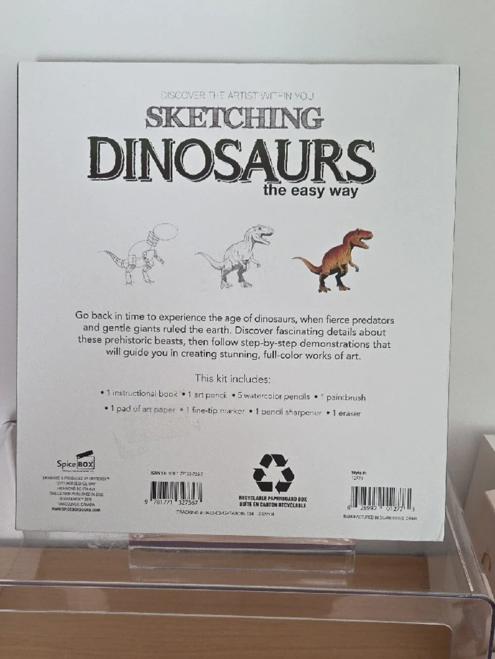 SpiceBox Art Studio Sketching Dinosaurs Kit